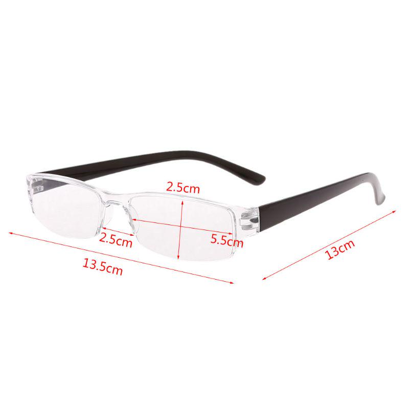 Новые легкие прозрачные тонкие очки для чтения унисекс без оправы, 1,00–4,00 диоптрий, очки в кожаном футляре