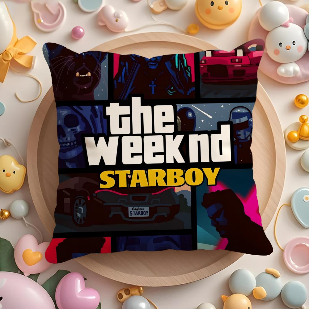Чехол на подушку с изображением певца The W-Weeknd для дома и автомобиля, многоцелевой чехол на подушку - Двусторонний, Мягкий и прочный для повседневного использования
