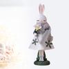 Easter Rabbit Statue Cartoon Resin Sculpture Decorative Easter Craft for Office