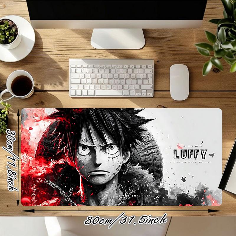 1Pc Powerful Luffy Artwork Gaming Mouse Pad Keyboard Desk Mat Non-slip Rubber Lock Edge Waterproof Computer Mousepad for Office Home Decor S1744