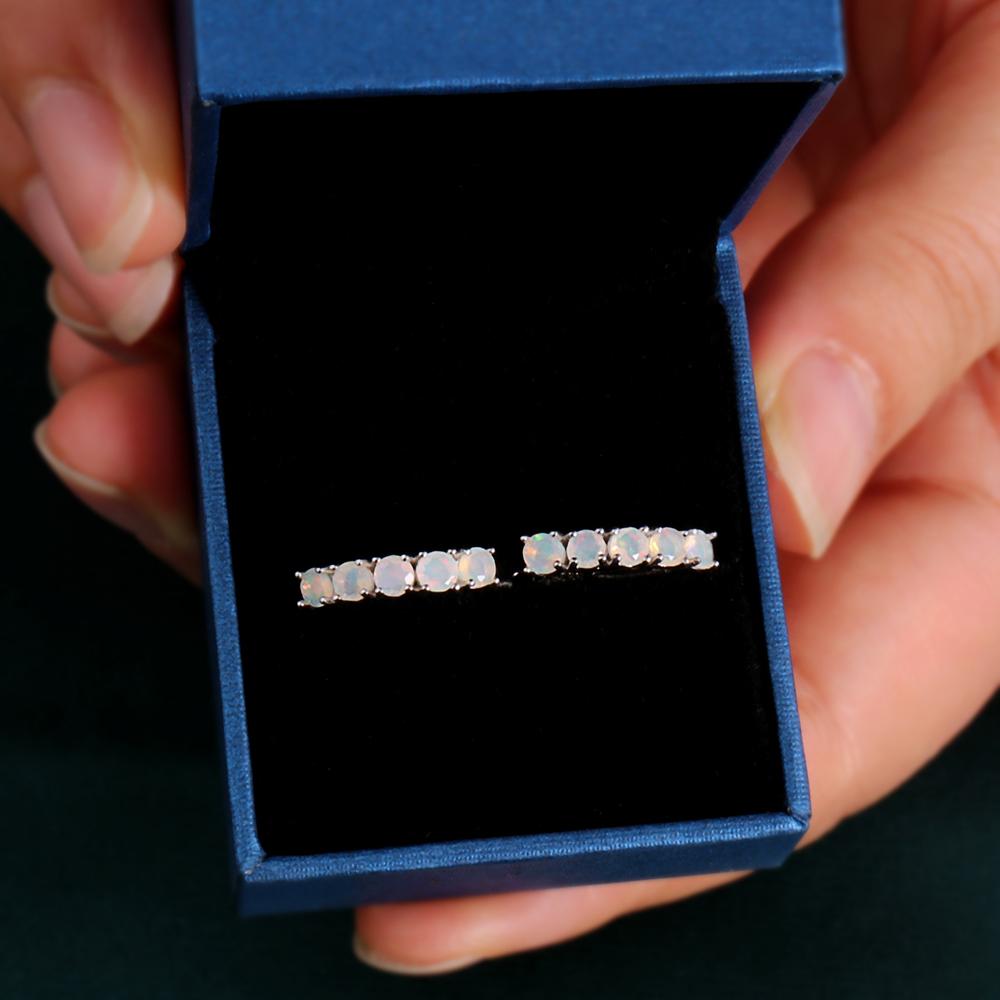 Маленькие серьги круглые 3 мм, натуральный опал, разноцветные драгоценные камни, милый классический простой дизайн, изысканные украшения для женщин и девочек, хороший подарок