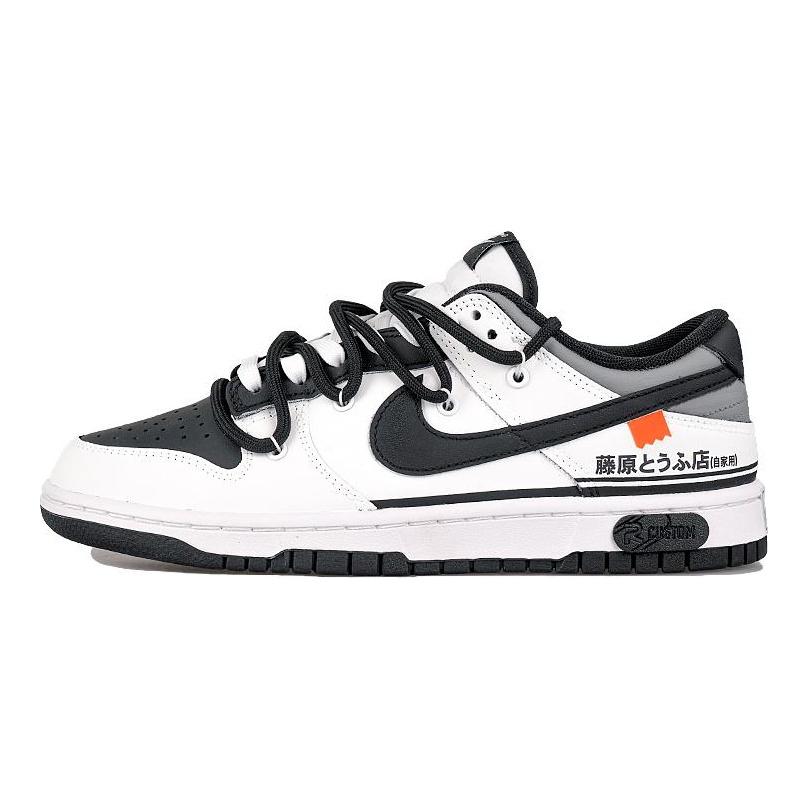 Nike Кроссовки Dunk RISK Racing Theme, Акияма Нескользящие Легкие Низкие Кеды для Скейтборда Мужские Черно-Белые DJ6188-002(Команда27-)