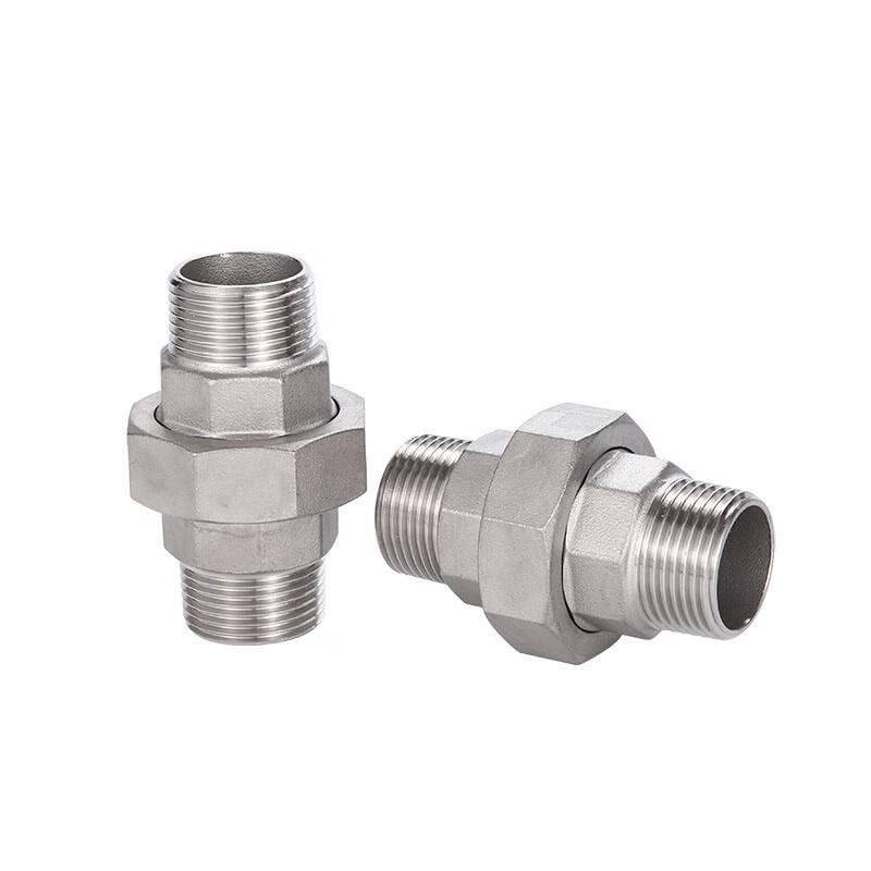 304 Stainless Steel BSPT Double Male Thread Union