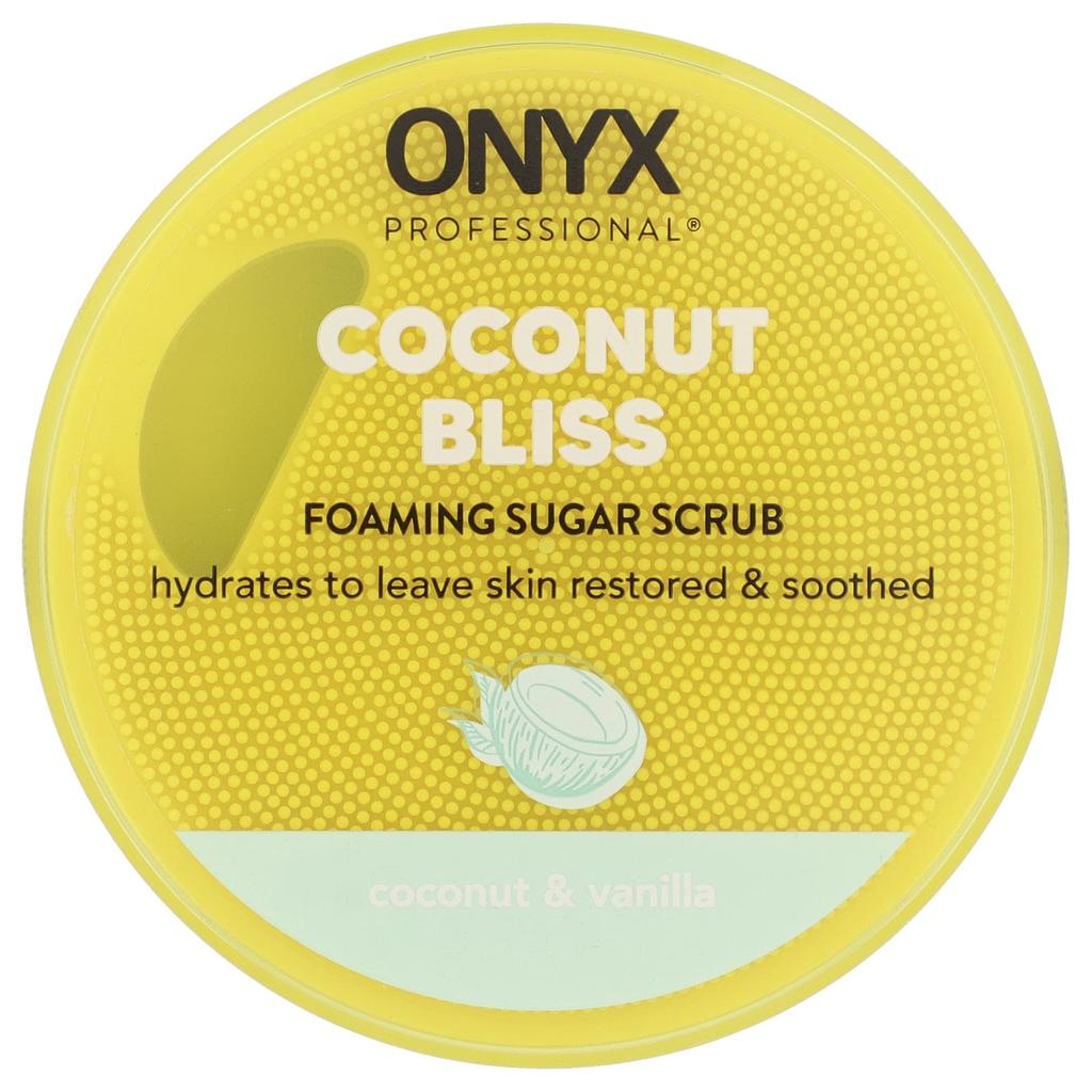 Onyx Professional, Coconut Bliss, Foaming Sugar Scrub, Coconut and Vanilla, 16 Oz (453 G)