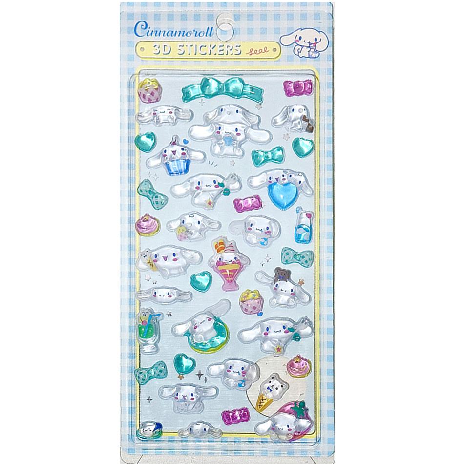 1/8Pcs 3D Sanrio Stickers Anime Sanrio Kuromi Hellokitty My Melody Cinnamoroll Hangyodon Bag Cases Decoration Birthday Gifts