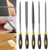 5Pcs Alloy Steel File Set Precision Round Half-Round Flat Square Triangular Hand Files with Non-slip Ergonomic Handle Grinding Tools for Metal