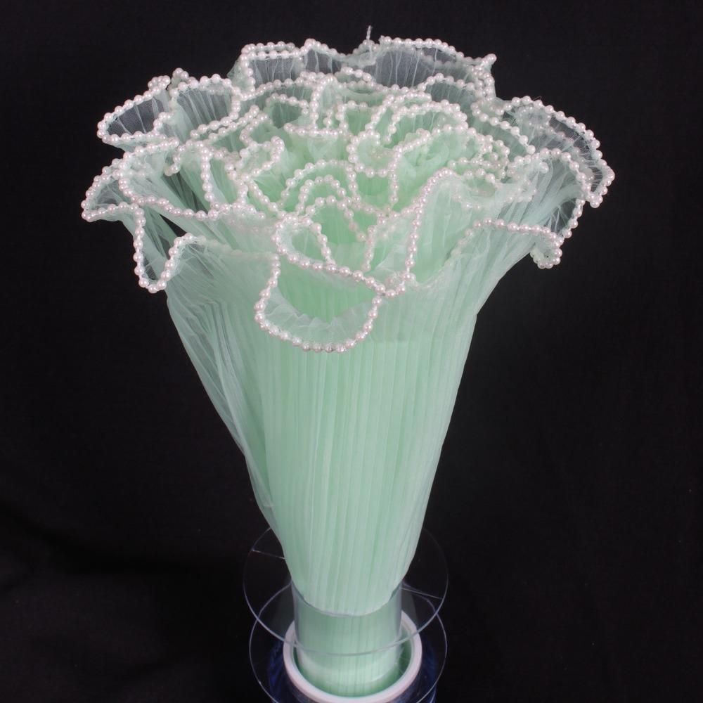 Букет ручной работы, упаковочная ткань для цветов, жемчужное кружево, подарочная упаковочная бумага для свадьбы ко Дню святого Валентина