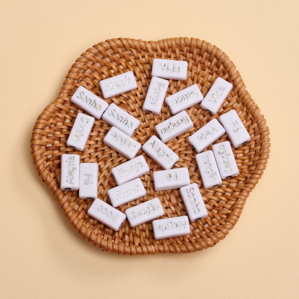 Акриловые аксессуары для изготовления ювелирных изделий французские слова 30 шт. материал ручной работы свободные бусины-шим браслет ожерелье своими руками