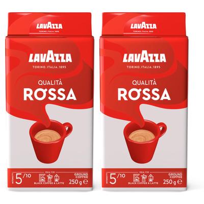 LAVAZZA Qualita Rossa Молотый 500г x для обычного капельного и эспрессо кофе, (250г 2), Кофе, Фильтр,