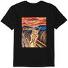 Scream T-Shirt Funny Tabby Cat Scream Edvard Munch's Painting The Scream Classic T-shirt
