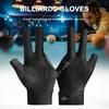Open Finger Billiard Pool Gloves Adjustable Sticker Polyester Snooker Billiards Gloves Smooth Soft Reusable Training Accessories