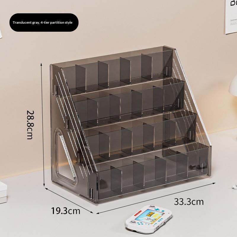 Multifunction Acrylic Desk Organizer DIY Pen Storage with Spacious Compartments for Office and School