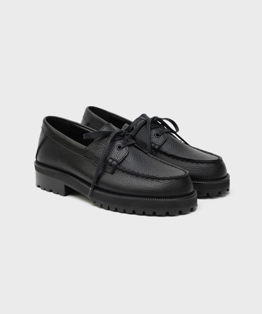 Firenze Atelier [Vibram] Стандартная Повседневная Подошва Лоферы 5099 [Черный Embossing]