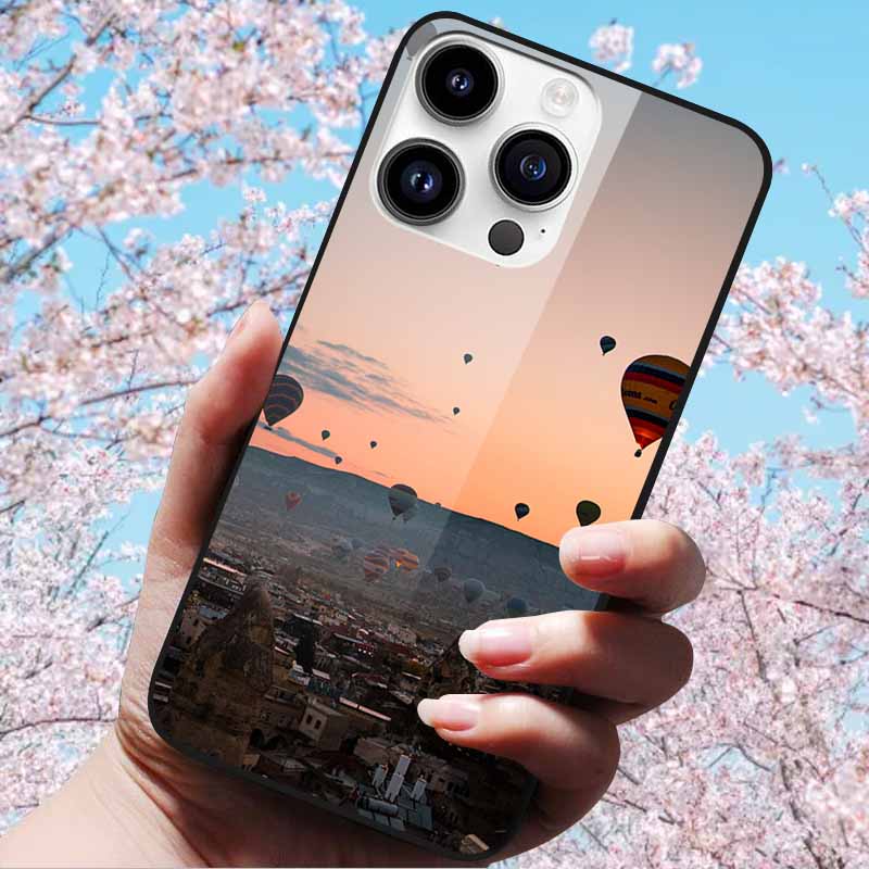 For iPhone 16 Pro Max Case Tempered Glass Hard Fashion Cover Soft Bumper for iPhone 16 Pro Phone Shell Capa iPhone 16 Plus Cases