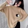 Fashion Pullover Love Autumn and Winter Women Loose Hand Sewn Sweaters Foreign O Neck Casual Women Knitwear Sweater Female Top