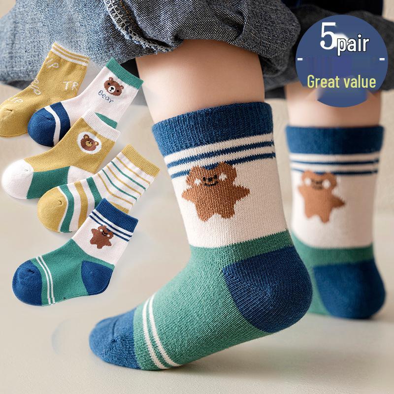 Мультяшные носки до середины икры для детей 1-3 лет - Весенне-осенние детские носки