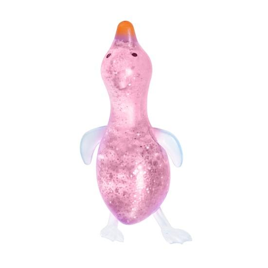 Transparent Glitter Duck Squeeze Toy, Mini Duck Anxiety Relief Sensory Toy, Slow Rising Animal Shape Stress Toy