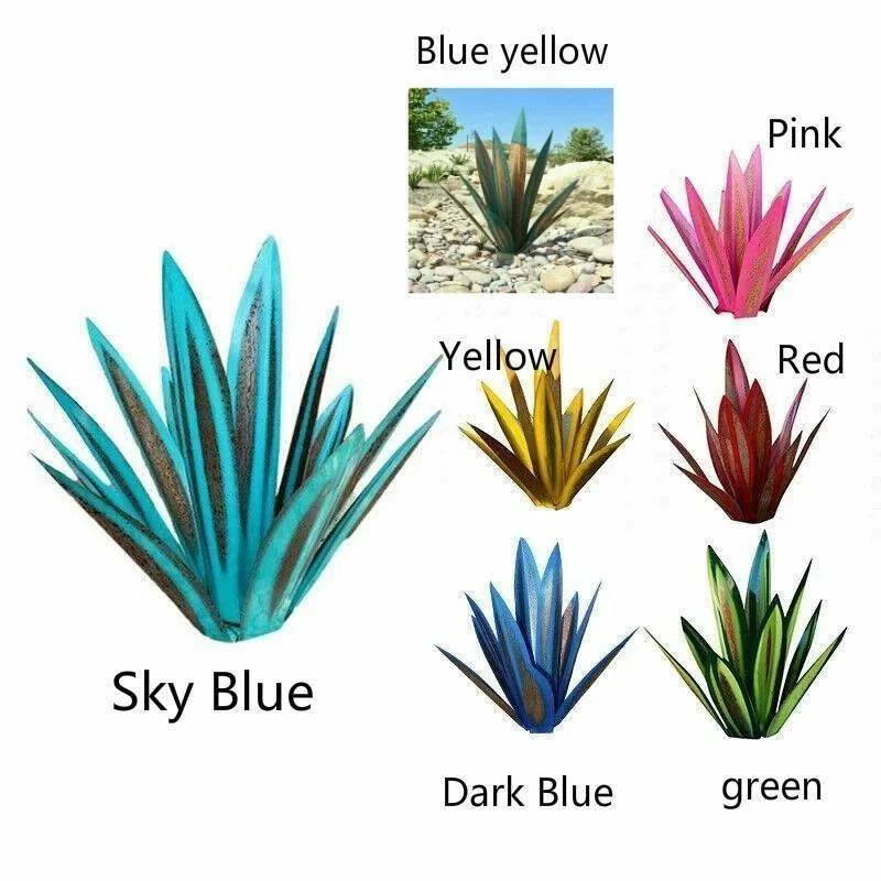 DIY Металлическая Художественная Текила Деревенская Скульптура 9 листьев Сад Двор Скульптура Домашний Декор