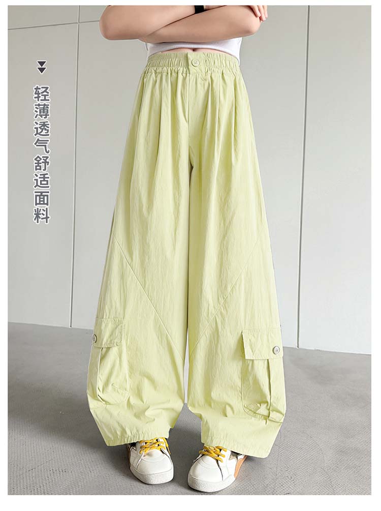 Girls' thin pants 2026 new summer casual pants, ice silk quick drying pants, children's girls' summer pants