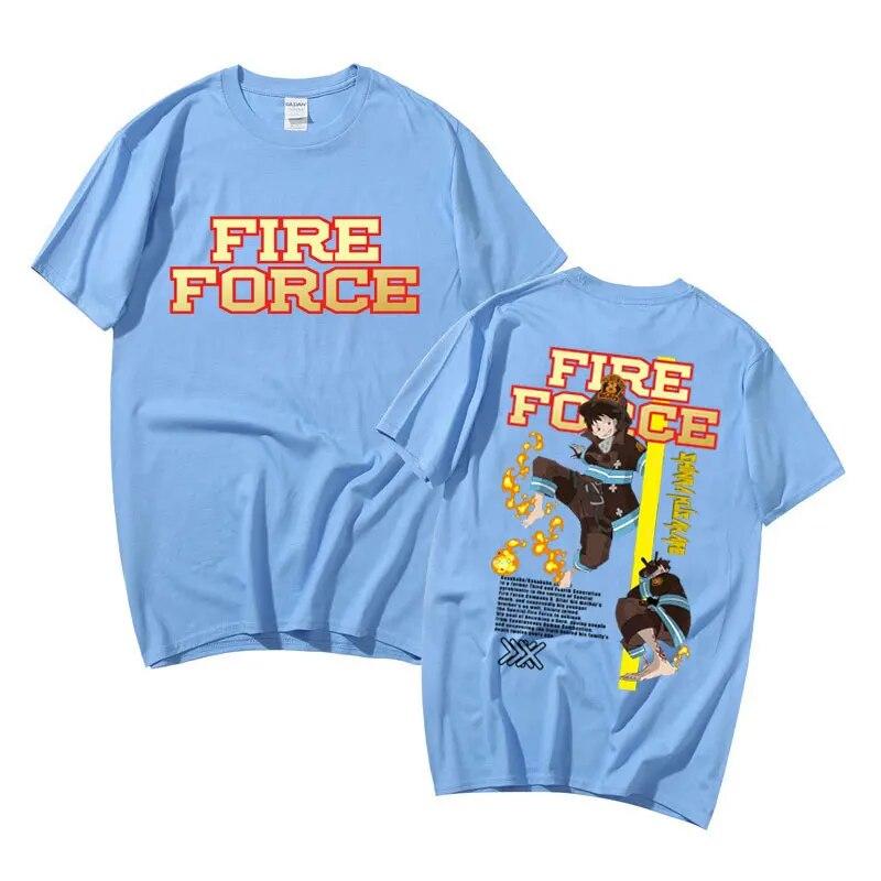 Аниме Fire Force футболка унисекс винтажная уличная одежда унисексга Шинра Кусакабе футболка с принтом короткий рукав унисекс женские хлопковые модные футболки