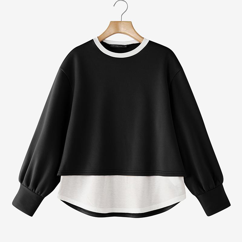 ZANZEA Женские пуловеры с круглым вырезом, свободного кроя, повседневные, с длинным рукавом