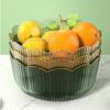 Multifunctional Large Capacity Fruit Basin Transparent Plastic Fruit Bowl Kitchen Accessories Kitchen Gadgets Fruit Plate Pet