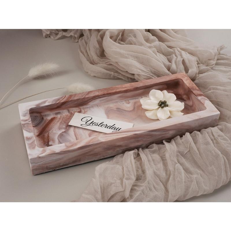 Силиконовые формы-поддоны для смолы DIY Прямоугольная форма для эпоксидной заливки Подставка для украшений Форма для блюда Декоративная форма для подноса для свечей