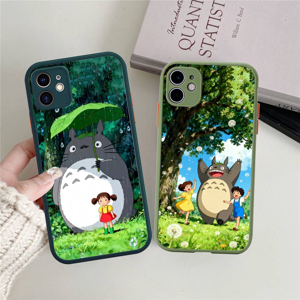 Милый Чехол-Тотторо Для iPhone 16 15 14 Plus 15 13 12 11 Pro Max X XS MAX Матовый Чехол