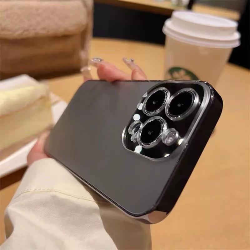 For IPhone 16 ProMaxAG Frosted Phone Case for Apple 14 Electroplated Original Color 15 Anti Drop Explosive Model