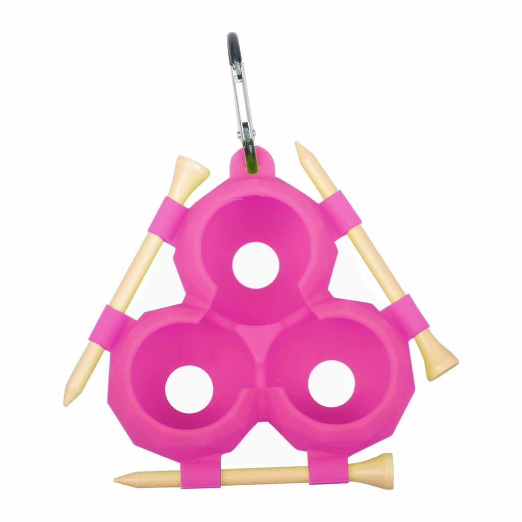 Silicone Golf Ball Holder, 3-Ball Capacity  Storage Case, Portable Golf Accessory with Clip,  Silicone Protective Cover for Golf Balls