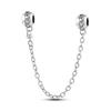 Safety Chain Daisy Heart Safety Chain Clasp Charm Fit Original Brand Bracelet DIY Silver Color Jewelry
