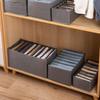 Pants Storage Box with Multiple Compartments Foldable Closet Organizers Separation Boxes for Jeans Trousers Storage Bins