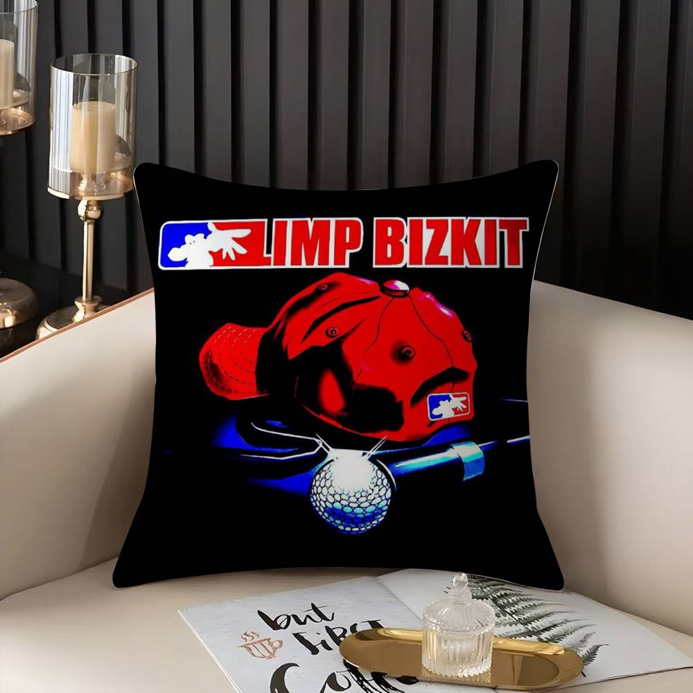 L-Limp Bizkit Музыкальная наволочка для подушки Домашняя комната в общежитии Спинка стула Короткий плюш Двусторонний принт Офис Время для сна Чехол для подушки