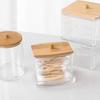 Swab Organizer Transparent Daily Use Plastic Makeup Cotton Swab Jar Bathroom Storage Box Useful Keep Tidy Reusable