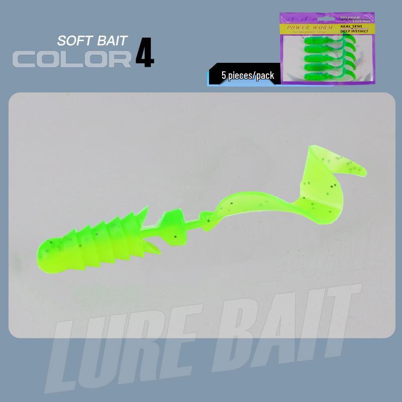 Большая волна, кудрявый хвост, мягкая приманка для окуня и мандаринки