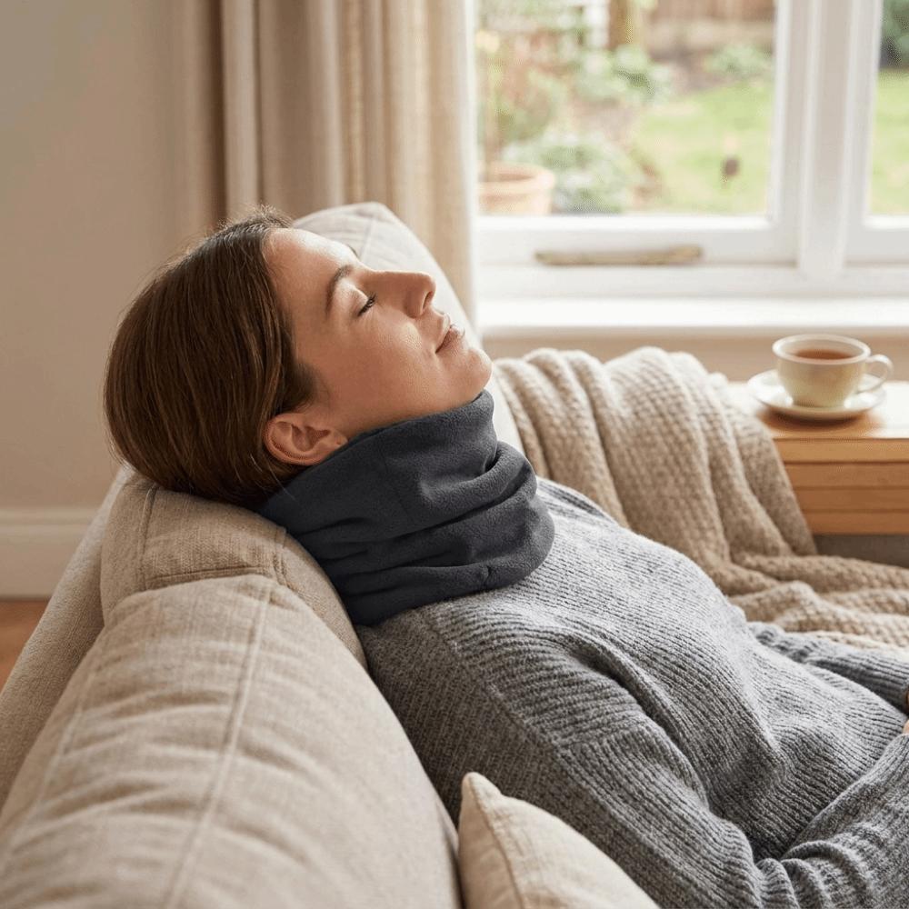 Breathable Fabric Neck Support Pillow Lightweight Foldable Neck Pillow Long Distance Trip