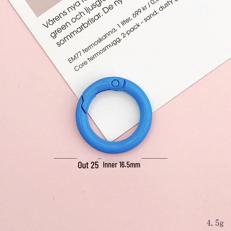 25 мм Эмалевые Разъемные Кольца Конфетных Цветов и Подвески-Цепочки с Пружинной Застежкой
