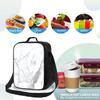 UK British Symbol Lunch Bag with Adjustable Shoulder Strap Reusable Thermal Bento Tote for Work Picnic Beach