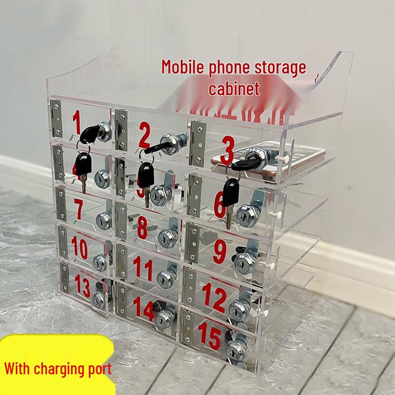Yihu Acrylic Wall-Mounted Phone Storage Cabinet