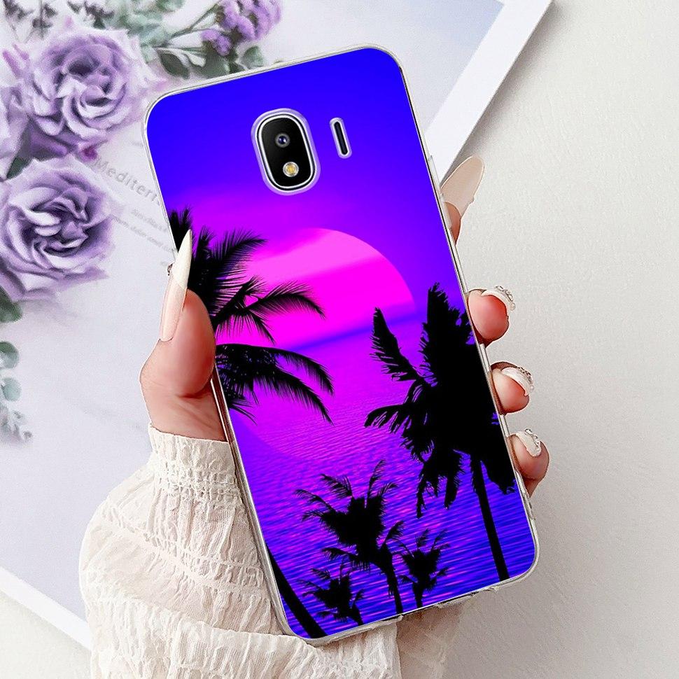 Чехол для Galaxy J4 2018 SM-J400F Модный расписной чехол Мягкий силиконовый чехол для телефона Для Samsung Galaxy J4 2018 Fundas Capa Сумки