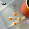 Handheld Plastic Decompression Toy 4-Keys Fidget Keyboard Toy, LED Light-up Spinner with Finger Clicker Keychain, Stress Relief Push Button