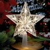 Lighted Star Christmas Tree Topper Transparent Light Up Props Creative Christmas Tree Ornament