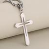 Унисекс Ожерелье с подвеской в виде полого креста из нержавеющей стали - Европейский и Американский стиль