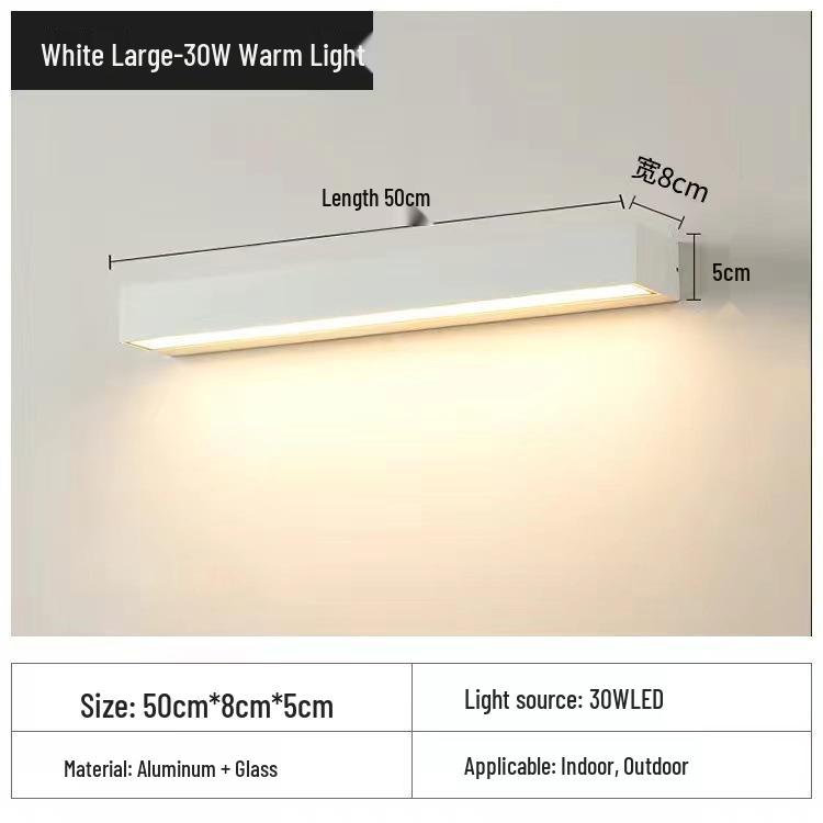 Водонепроницаемый уличный настенный светильник для патио или спальни - Минималистичный дизайн