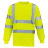 Mens Hi-Vis Long-Sleeved Safety T-Shirt