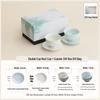 Набор фарфоровых чайных чашек Yingqing White Porcelain с подставками и подарочной коробкой - Чашка в стиле Гунфу/Пуэр