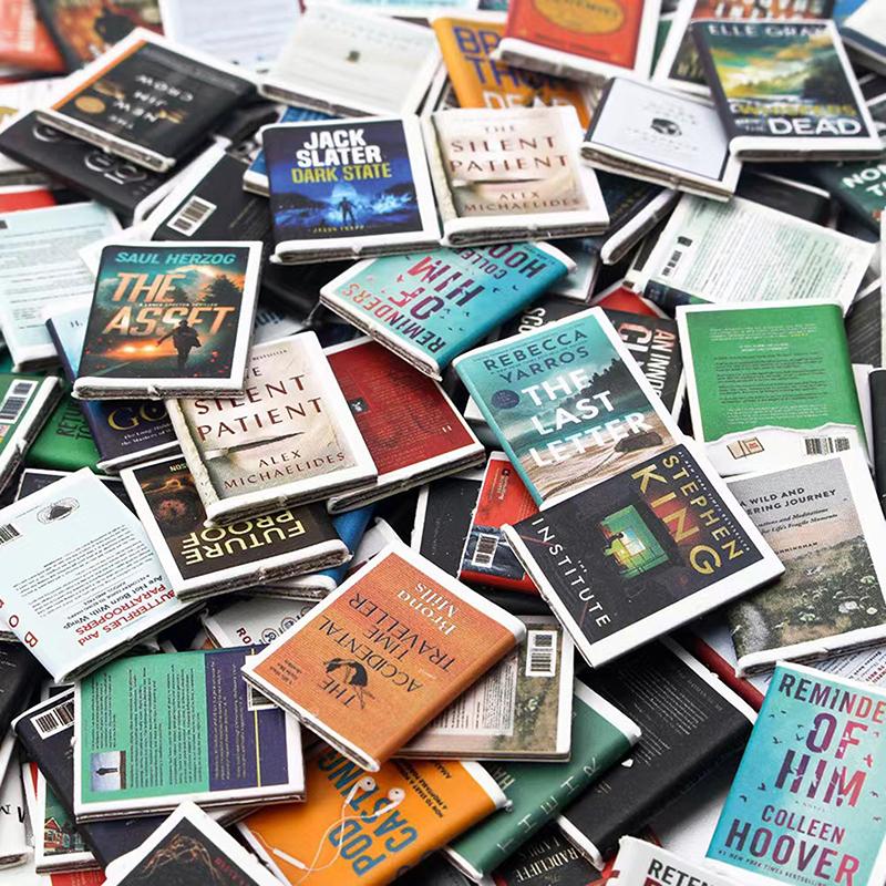 50 шт. кукольный домик миниатюрные мини-книги модель мебель аксессуары забавный книжный магазин маленький человечек книга