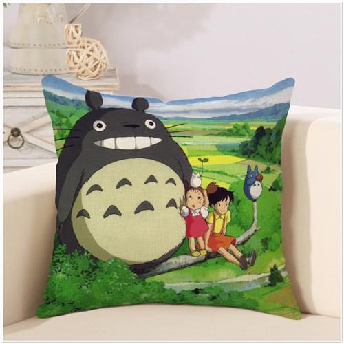Милый мультфильм Тоторо, милый пледы, наволочка, чехол для подушки квадратной формы, чехол для подушки с шиншиллой для дивана, дома, Капа де Альмофадас 45x45