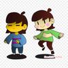 Undertale Frisk And Chara Chara Flowey Iron On Heat Transfer Printing Patches Sticker Washable For Tshirts Clothing DIY Stickers Appliques