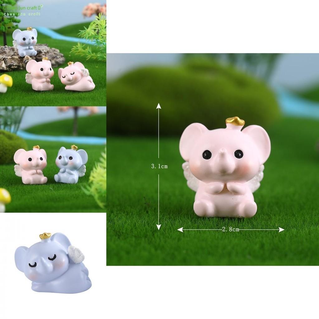 Decorative Cartoon Elephant Micro Landscape Resin Ornaments Handicrafts Desktop
